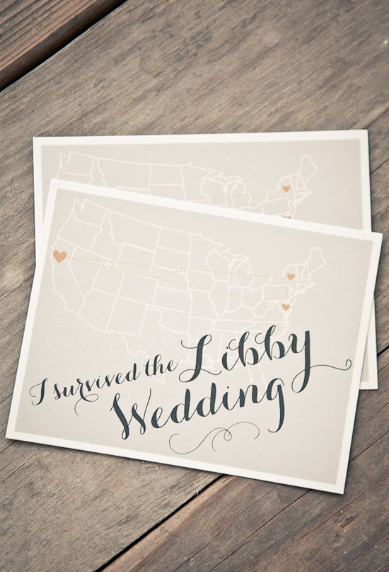 California love wedding invitations