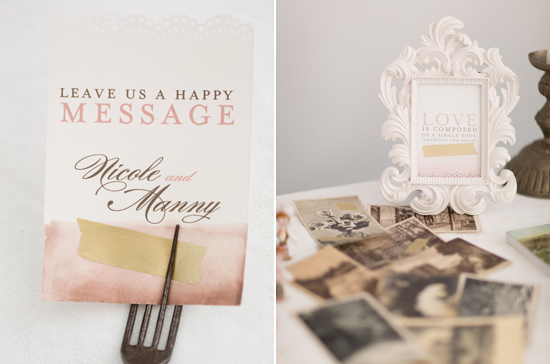 vintage photographs and custom printed paper signage