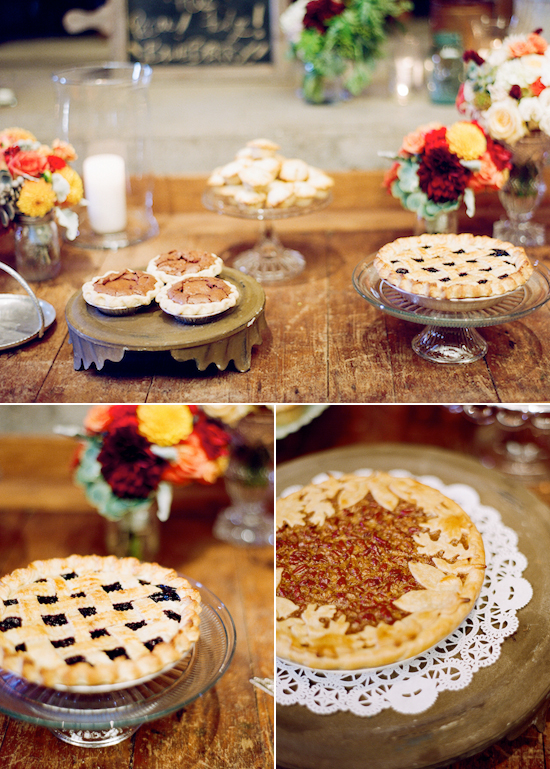 dessert table assorted pies