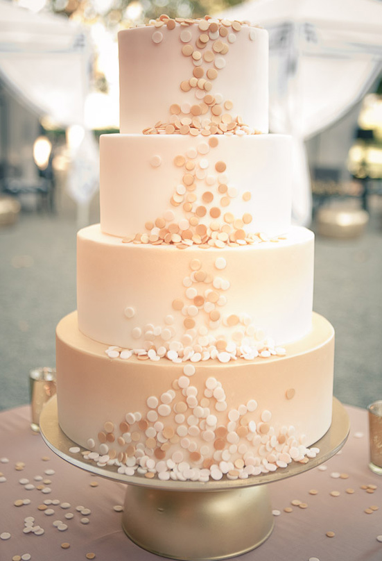 confetti wedding cake 