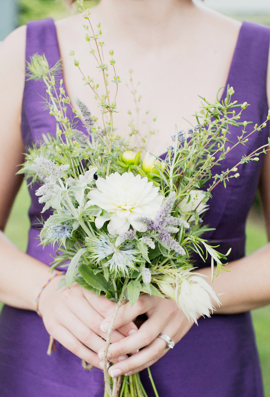 simple garden bridesmaid bouquet
