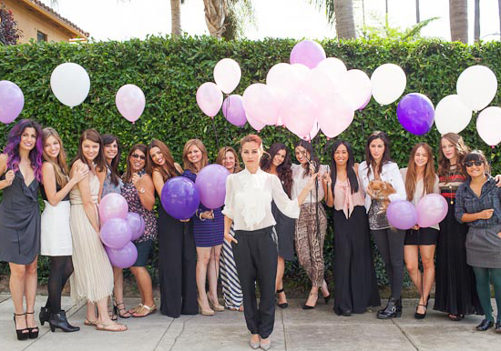 purple balloon bridal shower photo