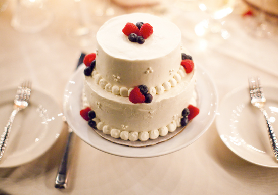 raspberry and blueberry frosted cake | Photo by Nancy Neil