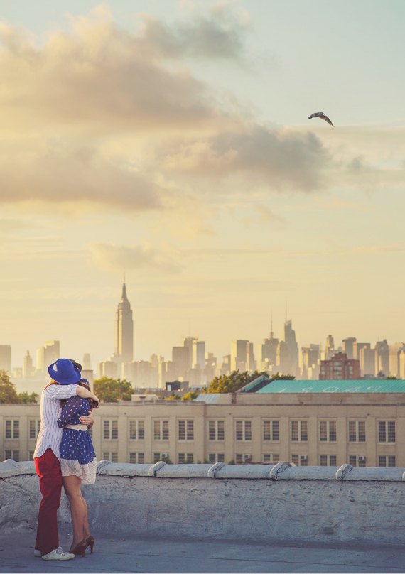 Brooklyn rooftop engagement session  | Photo by W.Scott Chester