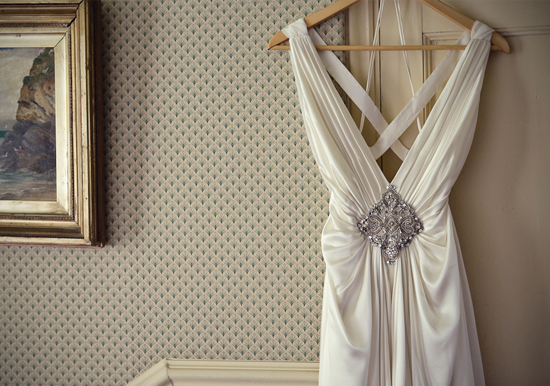 Jenny Packham embellished satin wedding dress | Photo by Marianne Taylor