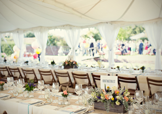 tented garden wedding | Photo by Marianne Taylor