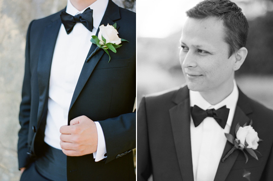 formal tuxedo and white rose boutonniere | Photo by KT Merry 