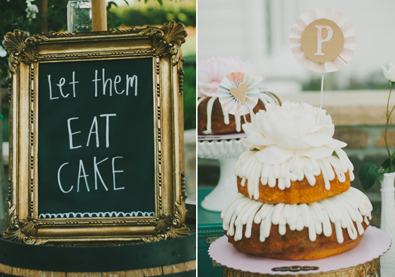 Bunt cake dessert table | photo by Chantel Marie | 100 Layer Cake