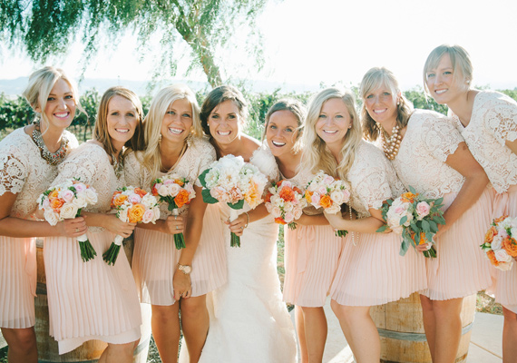 Pink Bridesmaides bouquet | photo by Chantel Marie | 100 Layer Cake