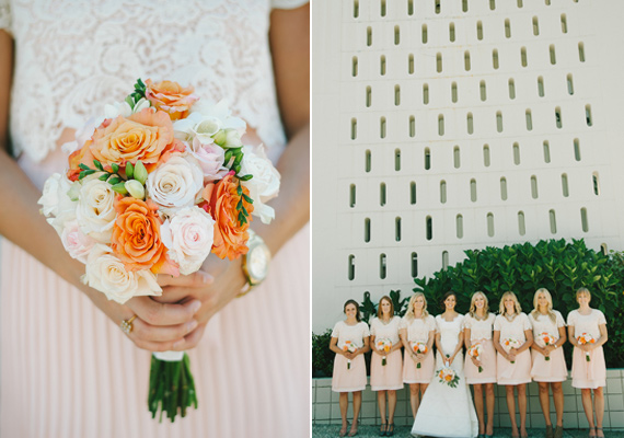 Pink Bridesmaides bouquet | photo by Chantel Marie | 100 Layer Cake