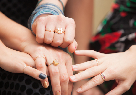 bridesmaid rings  | Photo by Lauren Ross | 100 Layer Cake