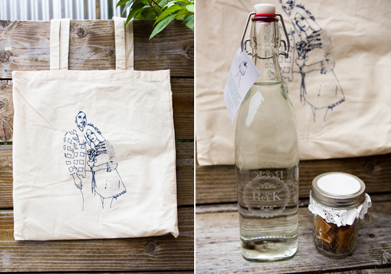 Illustrated gift bag | Photo by Lauren Ross | 100 Layer Cake