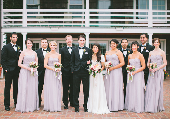 Lavender and black wedding party | Steven Michael Photo | 100 Layer Cake
