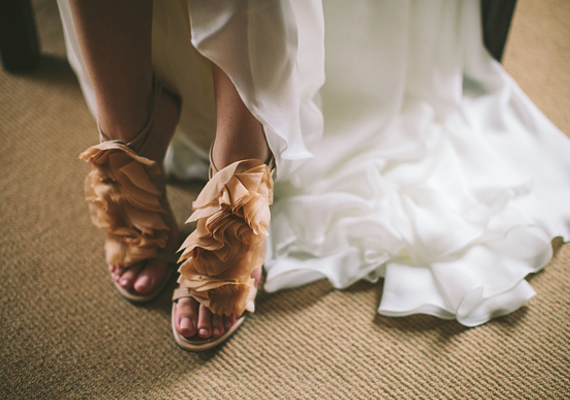 Saks fifth avenue wedding shoes | Steven Michael Photo | 100 Layer Cake