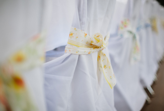 Vintage fabric wedding details  | 100 Layer Cake 