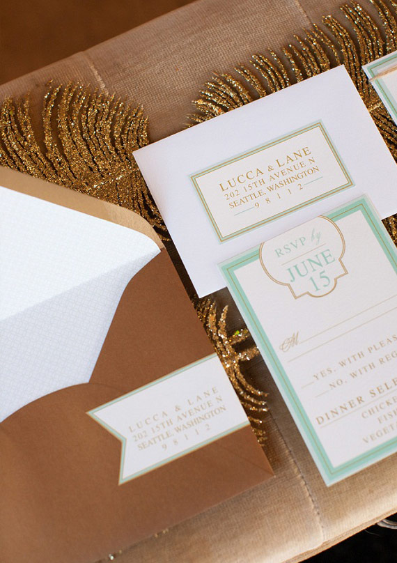 Mint and gold wedding ideas | 100 Layer Cake