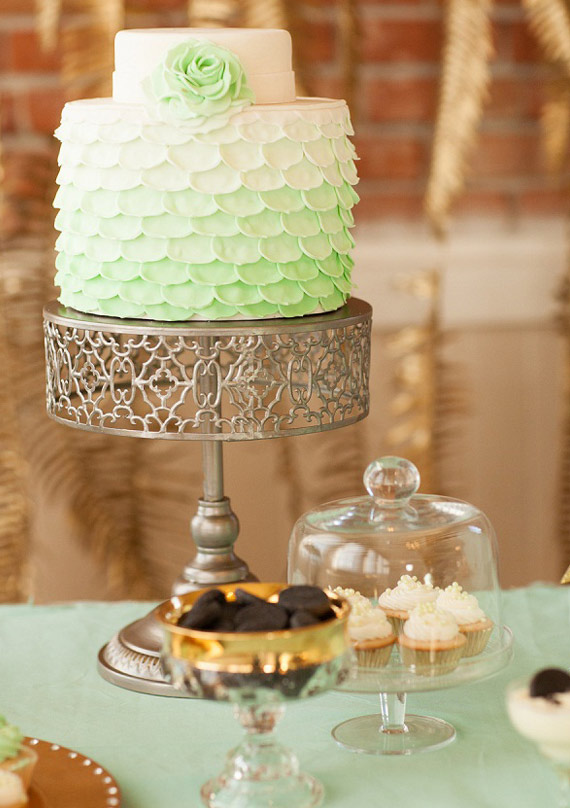 Mint and gold wedding ideas | 100 Layer Cake
