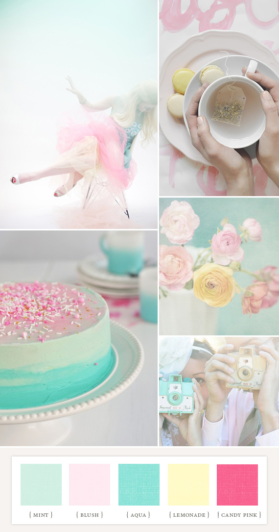 modern pastels color board | 100 Layer Cake