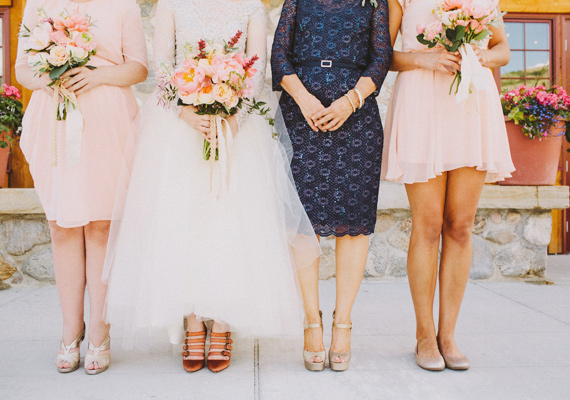 Navy and pink bridesmaids | photo Ciara Richardson | 100 Layer Cake