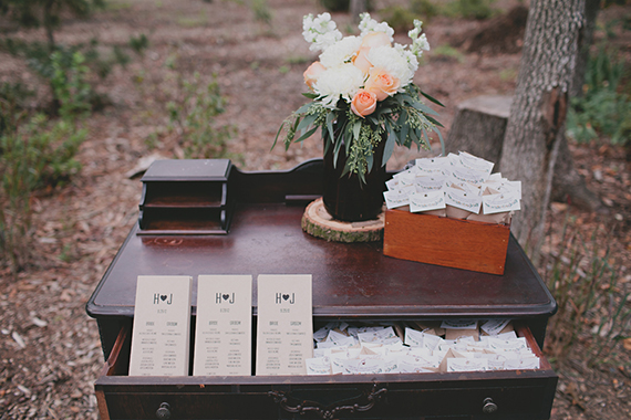 vintage program table | photos by Nicole Roberts | 100 Layer Cake 