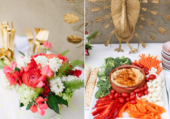 vegi and hummus party food  | Photos by Birds of a Feather | 100 Layer Cake