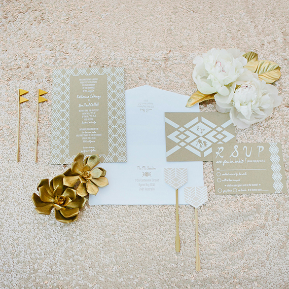 Modern Palm Springs invitation | photo by Joielala | Invite design Amber Moon with Pitbulls & Posies | 100 Layer Cake