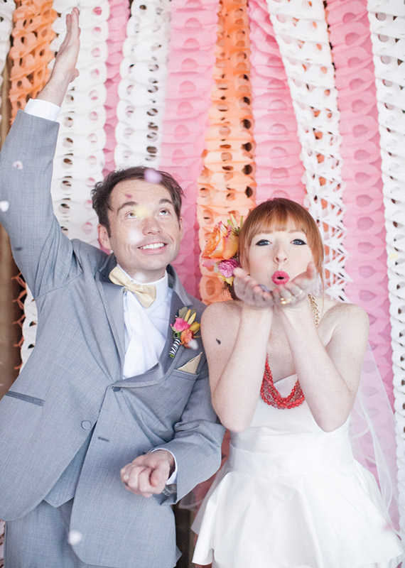 Crepe paper photo backdrop | Photos by Cassandra Castaneda | 100 Layer Cake