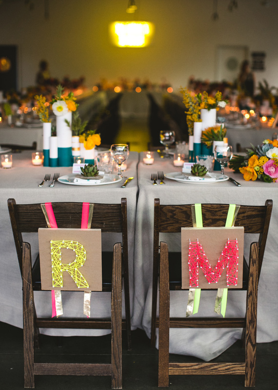 Neon chair signage | Photos by EP Love | 100 Layer Cake