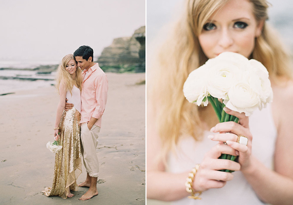 Pink and gold wedding inspiration | photos by Ashley Kelemen | 100 Layer Cake 