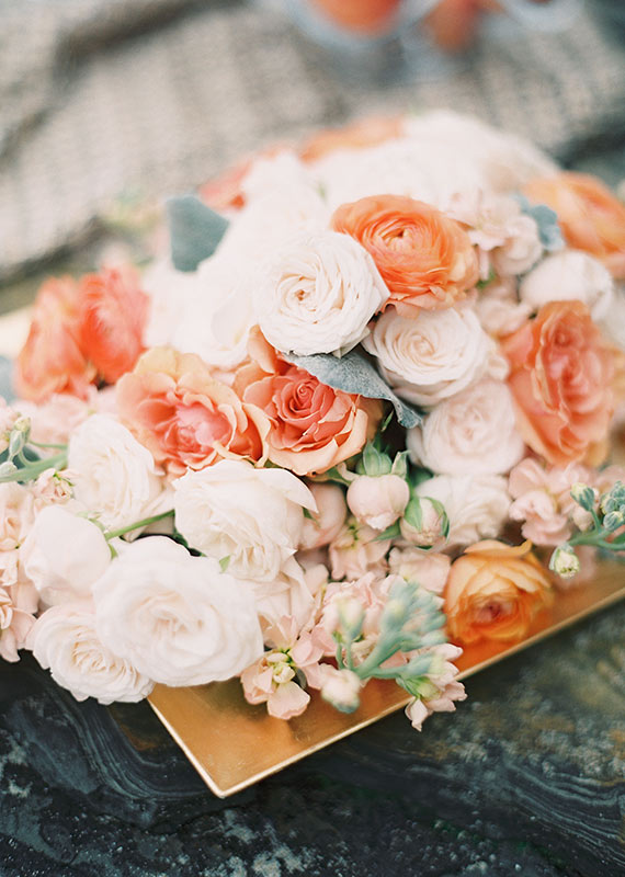 Pink and gold wedding inspiration | photos by Ashley Kelemen | 100 Layer Cake 