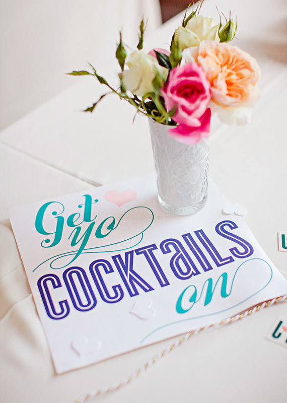 Cocktail signage | photos by Meg Perotti | Planning Sitting in a Tree |100 Layer Cake