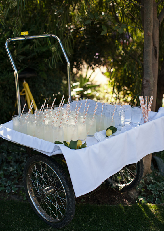 Lemonade cocktail cart | photos by Frenzel Studios | 100 Layer Cake