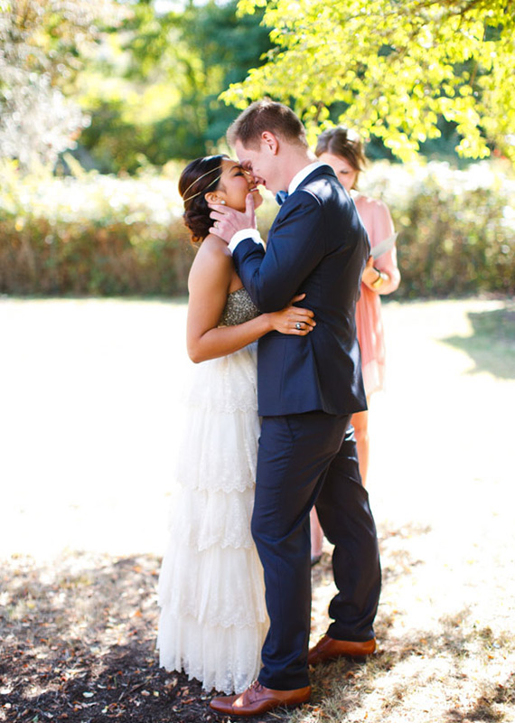 Outdoor garden ceremony  | Photo by Caught the Light | 100 Layer Cake