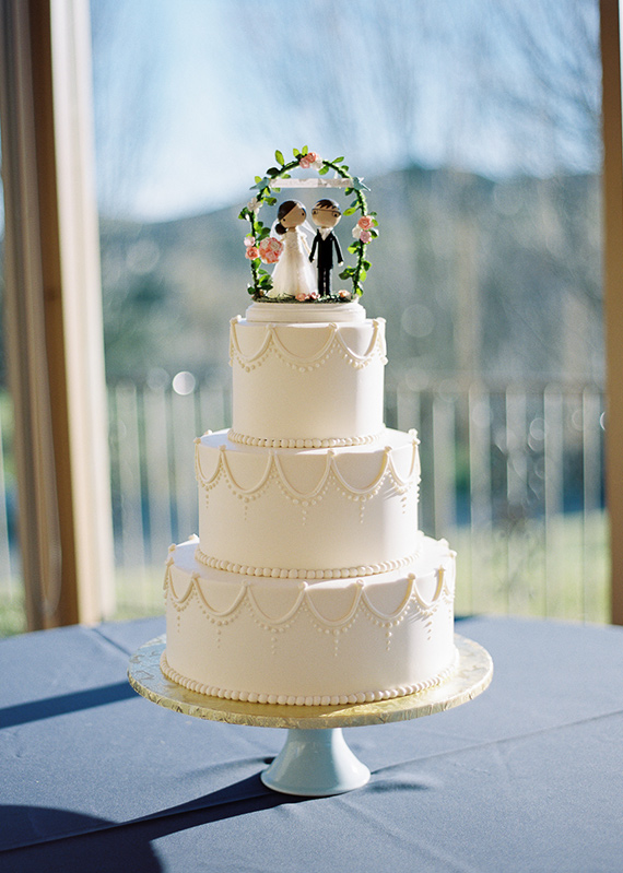 Classic 3-tier wedding cake | photos by Whitney Neal | 100 Layer Cake