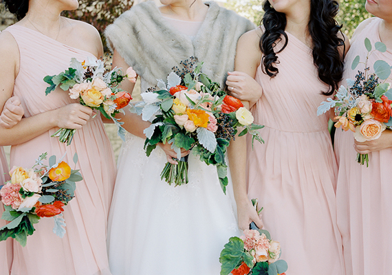 Blush Ann Taylor bridesmaid dresses | photos by Whitney Neal | 100 Layer Cake