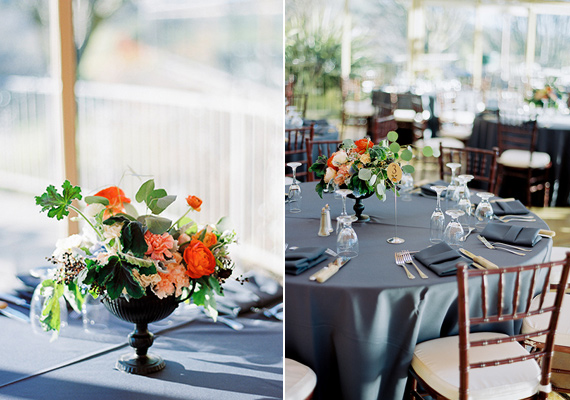 Classic navy reception decor | photos by Whitney Neal | 100 Layer Cake