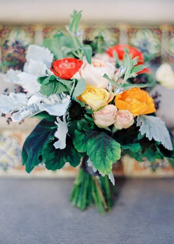 bright rose bridal bouquet | photos by Whitney Neal | 100 Layer Cake