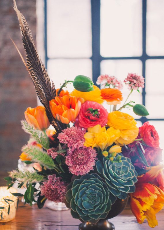 Bright and colorful florals | photo by Amber Gress | 100 Layer Cake 