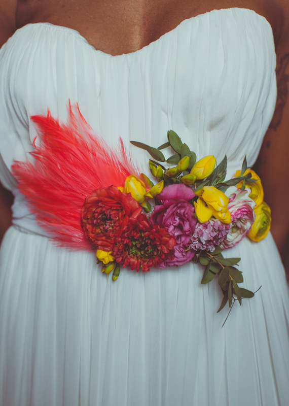 bright and colorful floral accessory | photo by Amber Gress | 100 Layer Cake 