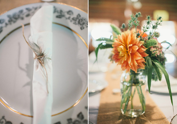 rustic reception decor | photos by Leah Verwey | 100 Layer Cake 