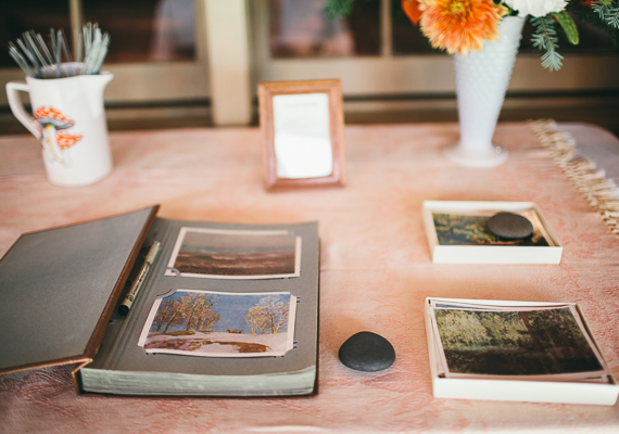 vintage postcard guest book | photos by Leah Verwey | 100 Layer Cake 