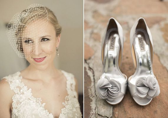 Badgley Mischka wedding shoes |  photos by Mustard Seed Photography | 100 Layer Cake