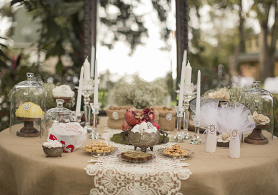 Rustic vintage wedding reception decor |  photos by Mustard Seed Photography | 100 Layer Cake