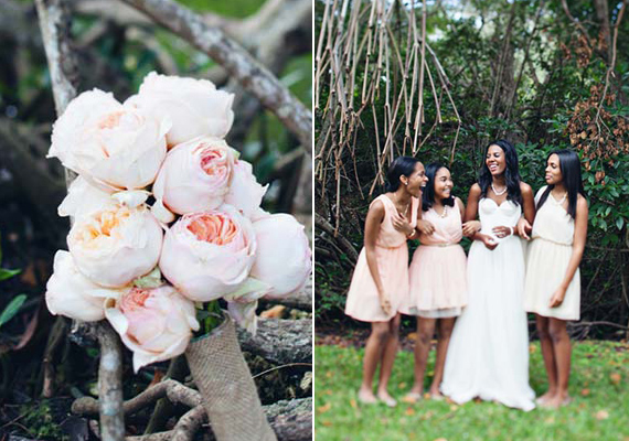 Pink peony bridal bouquet | photos by Flora + Fauna | 100 Layer Cake