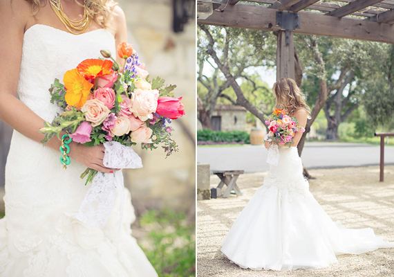 Bright poppy and rose bridal bouquet | photo by This Love of Yours | 100 Layer Cake