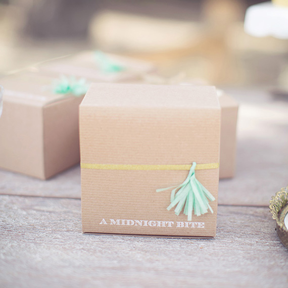 craft box with tassel wedding favor | photo by This Love of Yours | 100 Layer Cake