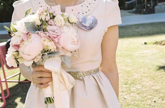 pink peony bridal bouquet  | photos by Braedon Flynn | 100 Layer Cake