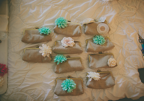 clutch wedding favors | photo by Rock the Image | 100 Layer Cake