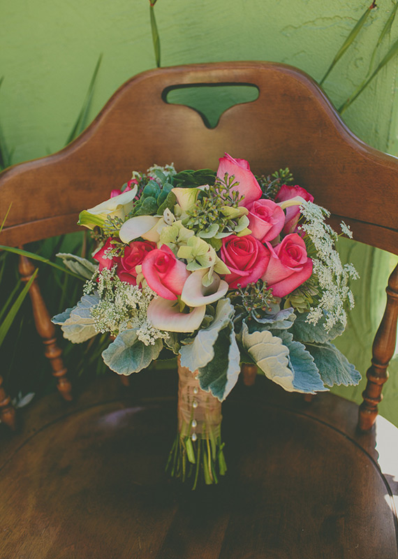 rose wedding bouquet  | photo by Rock the Image | 100 Layer Cake