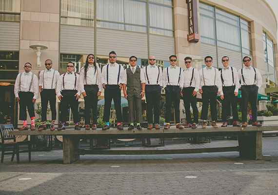 suspenders for groomsmen | photo by Rock the Image | 100 Layer Cake